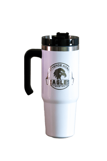 White 30oz Tumbler with Handle